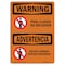 Signmission Safety Sign, OSHA WARNING, 7" Height, 10" Width, Pool Closed Do Not Enter With Symbol, Landscape OS-WS-D-710-L-12773 - alternate 1